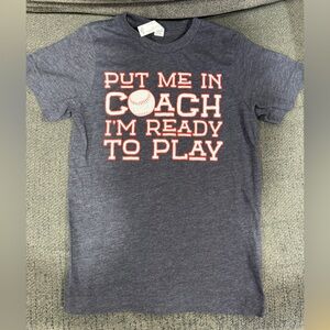 Kids' Gray Graphic Baseball Tee